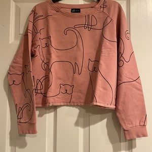 Blouse in cat pattern